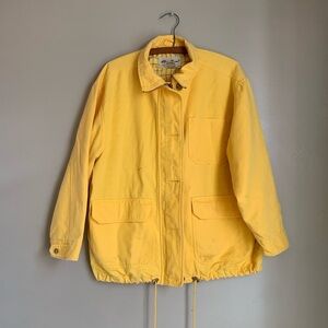 Eddie Bauer Yellow Utility Jacket size small distressed “read” barn chore spring